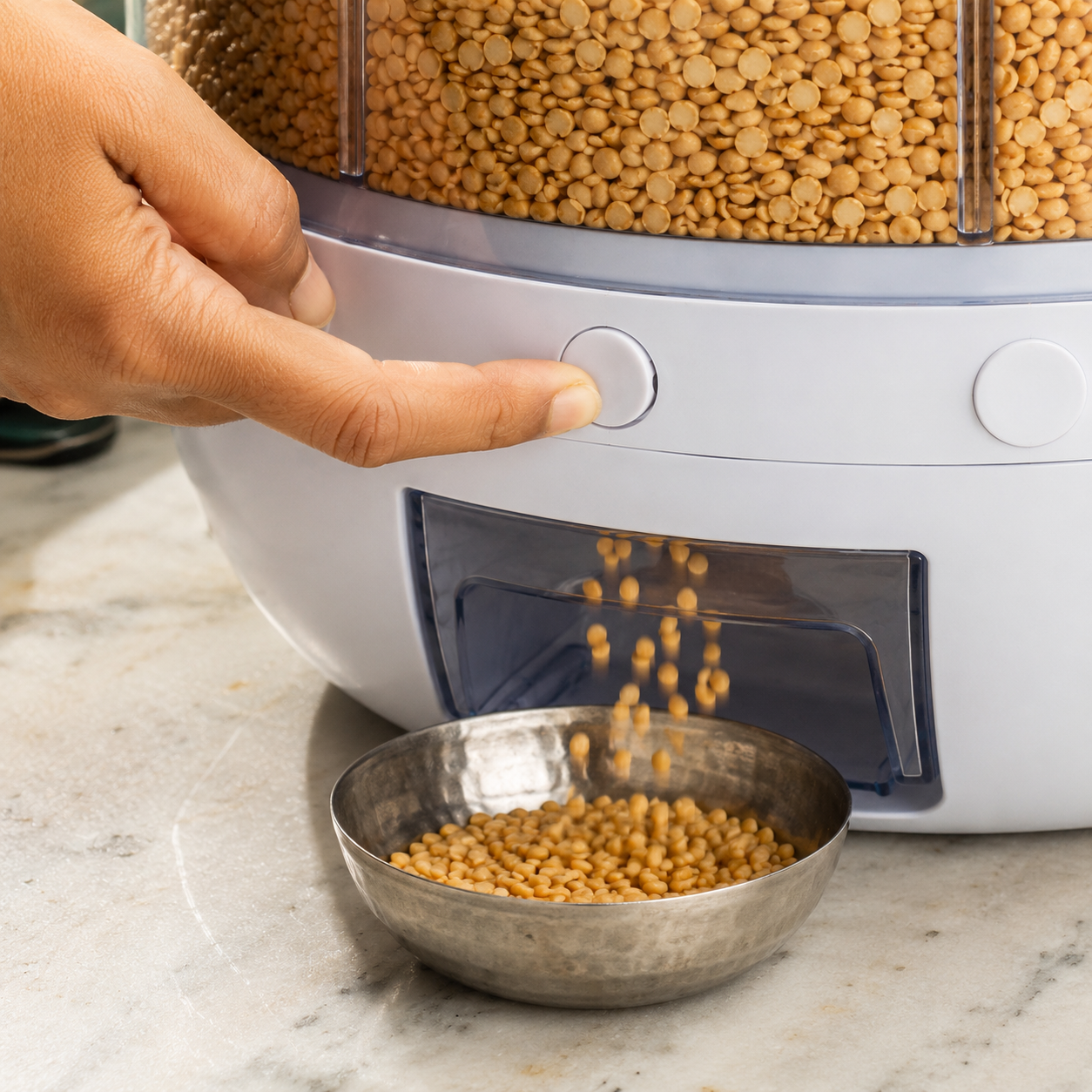 360° Rotating 6 in 1  Grain Storage Dispenser