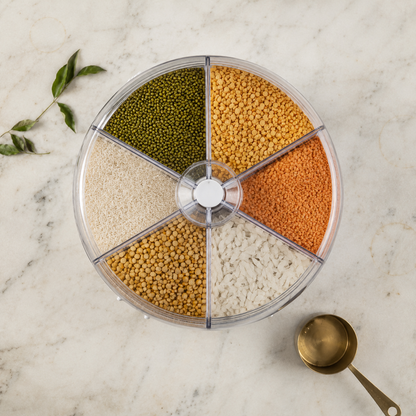 360° Rotating 6 in 1  Grain Storage Dispenser
