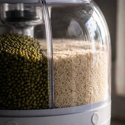 360° Rotating 6 in 1  Grain Storage Dispenser