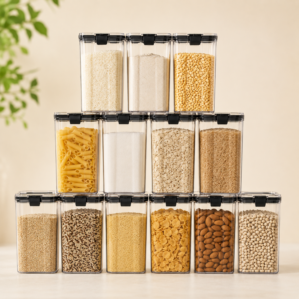 Airtight BPA Free Containers For Kitchen Storage Set, Storage Jar Food & Multipurpose Pantry Oraginzer,1100 ML