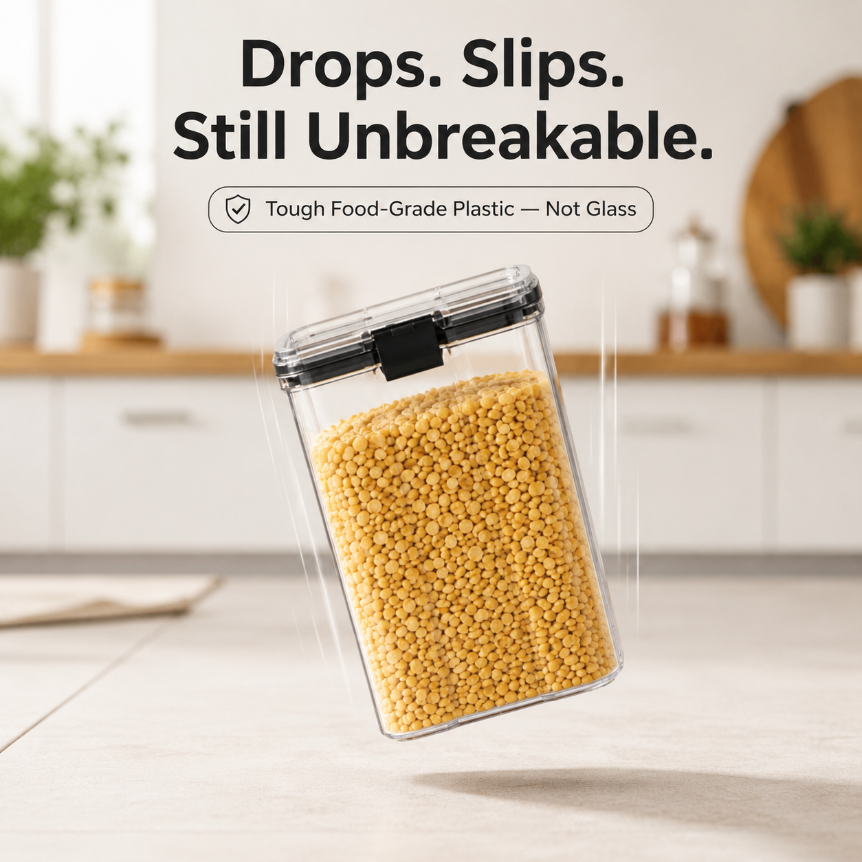 Airtight BPA Free Containers For Kitchen Storage Set, Storage Jar Food & Multipurpose Pantry Oraginzer,1100 ML