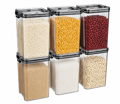 Airtight BPA Free Containers For Kitchen Storage Set, Storage Jar Food & Multipurpose Pantry Oraginzer,1100 ML
