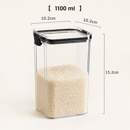 Airtight BPA Free Containers For Kitchen Storage Set, Storage Jar Food & Multipurpose Pantry Oraginzer,1100 ML