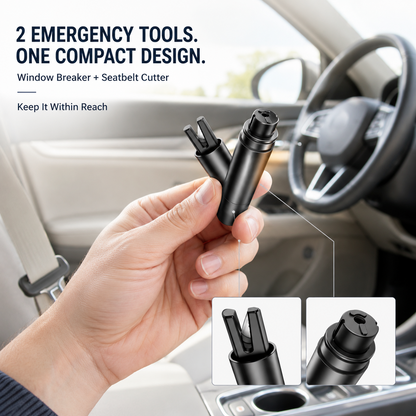 ResqPro 2-in-1 Car Emergency Escape Tool – Window Breaker & Seatbelt Cutter