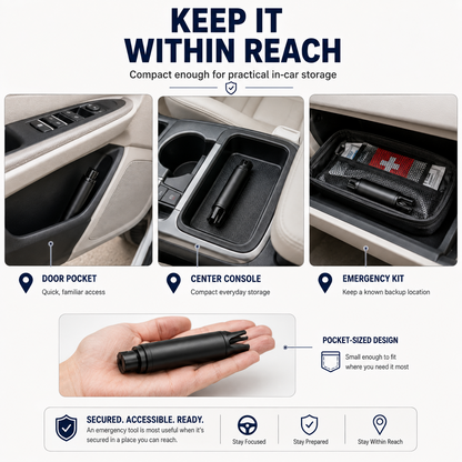 ResqPro 2-in-1 Car Emergency Escape Tool – Window Breaker & Seatbelt Cutter
