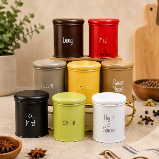 India's Favorite Spice Jar Set – 8 Airtight Jars, BPA-Free, Stackable