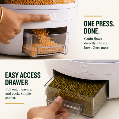 360° Rotating 6 in 1  Grain Storage Dispenser